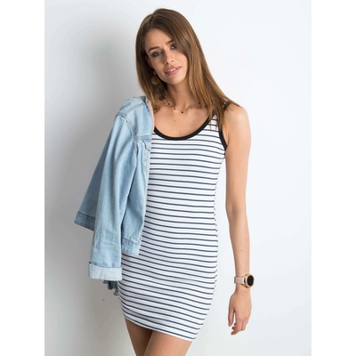Yups dámske šaty Striped biela šedá