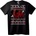 NOONEBRAND Тениска Korn "Весела Коледа" - S, Black
