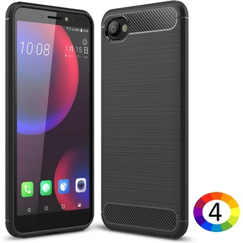 Image 1 of HTC Desire 12 Удароустойчив Carbon Fiber Калъф и Протектор