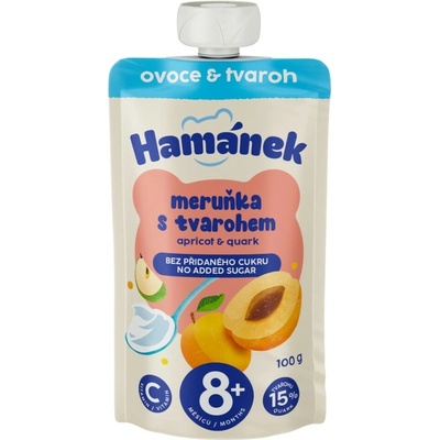 Hamánek kapsička Meruňka a jablko s tvarohem 100 g – Hledejceny.cz
