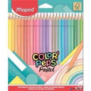 Maped Maped: Комплект цветни моливи „Color Peps Pastel - триъгълни