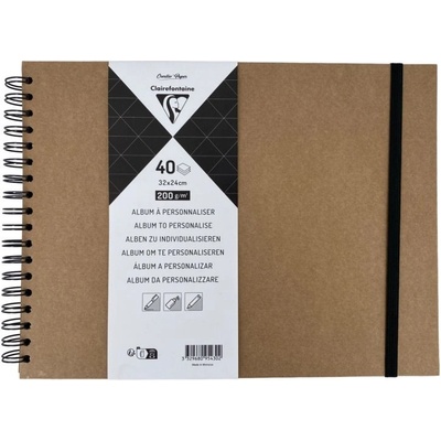 Clairefontaine Album kroužkové 32 × 24 cm (200 g/m2, 40 listů) - kraft