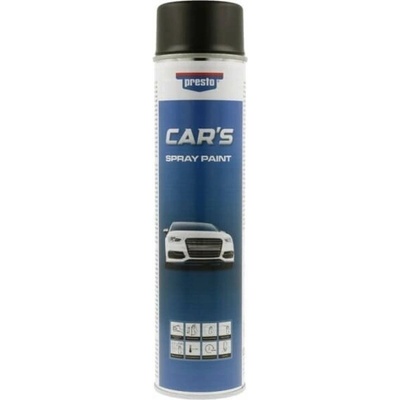 Presto Car´s lak na auto čierna polomatná 600 ml, čierny pol.
