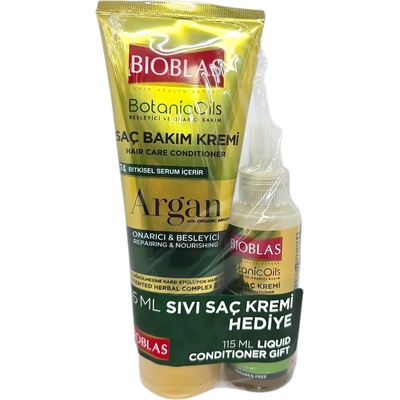 Bioblas Botanic Oils Argan - възстановяващ и подхранващ комплект (Балсам + Течен балсам подарък)