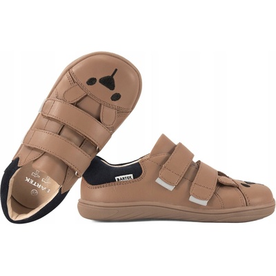Bartek 8600654 barefoot dětské polobotky boty kůže růžová Béžová