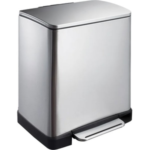 EKO-Europe Кош за отпадъци EKO E-CUBE с педал (20 л) - хром мат (EKO 926820 - Matt s/s)