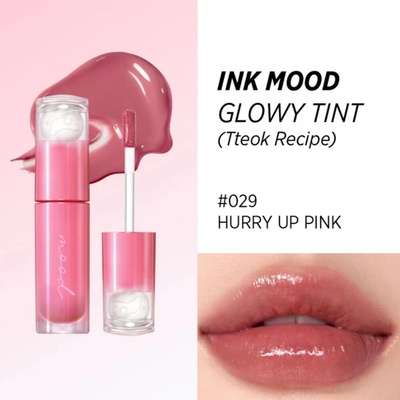 Peripera Ink Mood Glowy Tint Tteok Recipe Collection 29 Hurry Up Pink hydratačný lesk na pery pre celodenný komfort 4 g