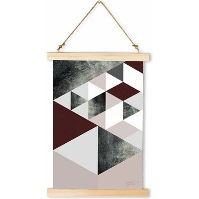 Závesné plátno na stenu Waterfall of Happiness / Dan Johannson a rámy - 60x90 cm – hnedý rám