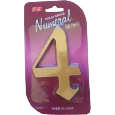 Číslo fasádne " 4 " bronz 125mm Bronz