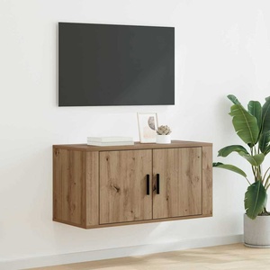 vidaXL Стенен ТВ кабинет 80 х 34.5 х 40 см дъб артизан (881151)