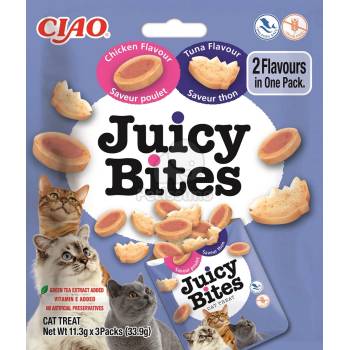 INABA Cat Juicy Bites - риба тон и пиле 3 x 11, 3 г
