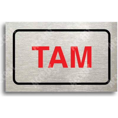 ACCEPT Tabulka SEM - TAM - typ 12 (80 x 50 mm) - stříbrná tabulka - barevný tisk