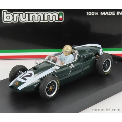 Brumm Cooper F1 T51 Climax N 12 Winner British Gp Jack Brabham 1959 World Champion With Driver Figure Zelená Bílá 1:43