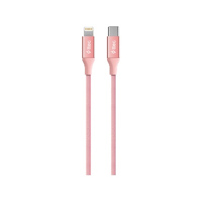 Ttec Кабел ttec AlumiCable Type-c - Lightning Fast Charging Cable 150cm - Rose Gold