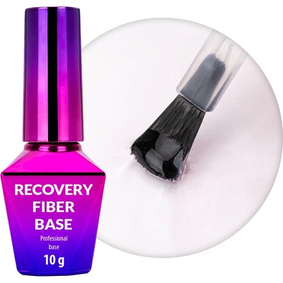 MollyLac Recovery Fiber Base Molly Nails Clear Pink hybridní báze 10g