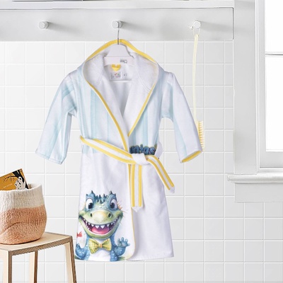 Png Панагюрище Детски халат за баня с принт кроки