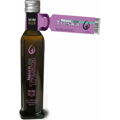 Nom-Oils NEURO treska PLUS olej z tresčej a žraločej pečene, tuniaka 240 ml