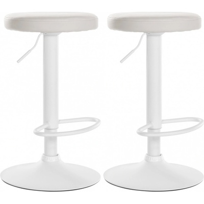 Design-Shop Ponte koženka Biela / biely rám 2 ks