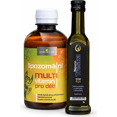 Nom-oils Neuro základ Neurotreska 240 ml + detský Lipozomálny Multivitamín 300 ml