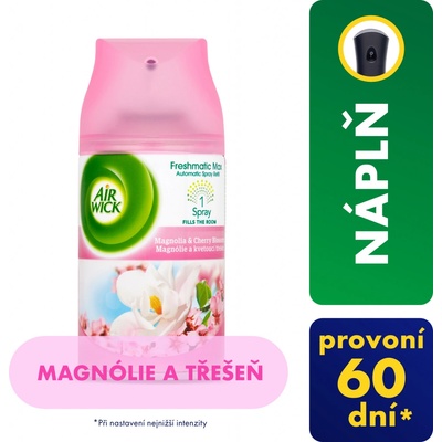 Air Wick automatický spray s vôňou magnólie a kvitnúcej čerešne náhradná náplň 250 ml