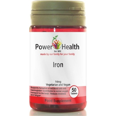 Power Health Желязо (фумарат) 14 mg 50 таблетки | Power Health (011844 (PIR50) PWH)