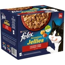 Felix Sensations hovězí, kuře, kachna, jehněčí v želé 24 x 85 g