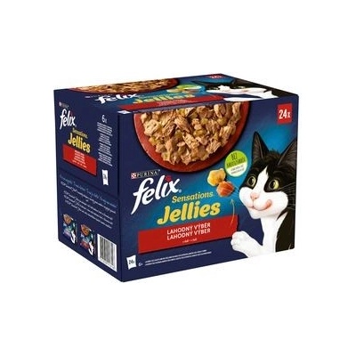 Felix Sensations hovězí, kuře, kachna, jehněčí v želé 24 x 85 g – Zboží Mobilmania