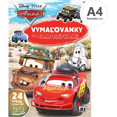 Maľovanky A4 so samolepkami Autá