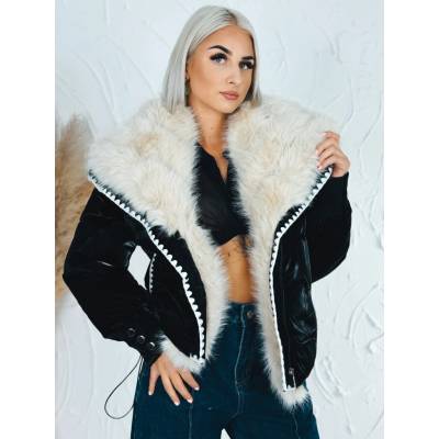 Dámska prešívaná zimna bunda čierna