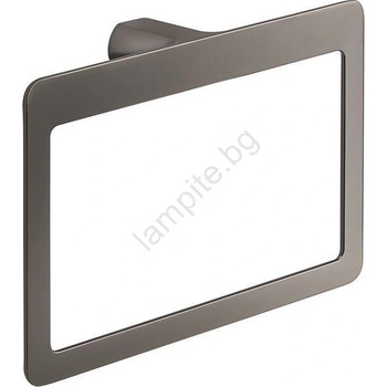 Gedy - Стенна закачалка за кърпи PIRENEI 15x23 см в металически сив цвят (SH0890)