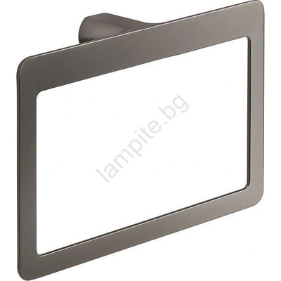 Gedy - Стенна закачалка за кърпи PIRENEI 15x23 см в металически сив цвят (SH0890)