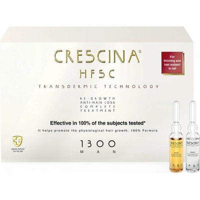 Crescina Transdermic 1300 Re-Growth and Anti-Hair Loss proti vypadávání vlasů pro muže 20 x 3,5 ml