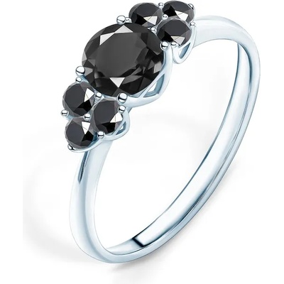 SAVICKI Годежен пръстен Fairytale: бяло злато, черен диамант