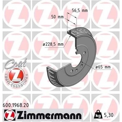 Brzdový buben ZIMMERMANN 600.1968.20 (600196820)