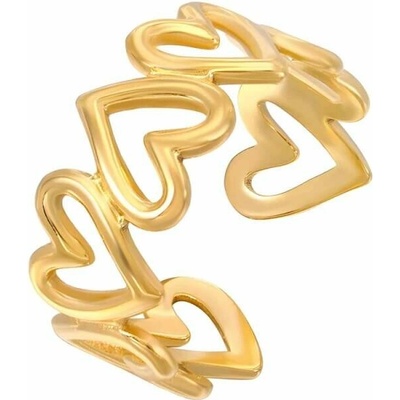 Golden Hearts prsteň 87117