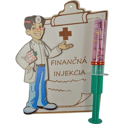HOME Darčekový predmet FINANČNÁ INJEKCIA 19x15,5 cm