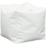 Pufrelax Пуф 130л. , Табуретка Куб XL - Panama white, Перящ се калъф, Водоустойчив, Пълнеж от Полистиролни перли (PUF-G-CXL-PEX-WH)