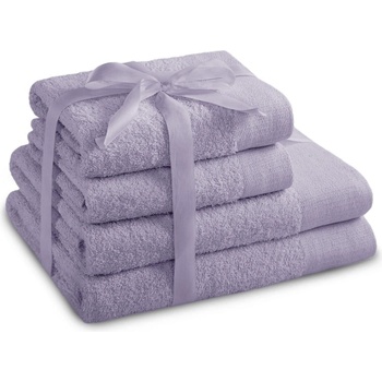 Restilo Памучни хавлии и кърпи за баня в комплект от 4 бр. от тери в цвят лавандула Amari - Restilo (120010879)