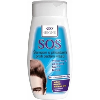 Bione Cosmetisc BIO SOS Pánsky šampón s prísadami proti vypadávaniu vlasov 260 ml