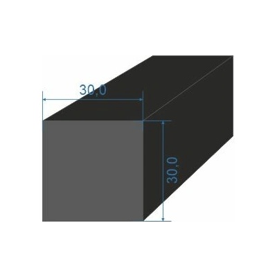 0595300 Pryžový profil 30x30mm EPDM 70°Sh čtvercový