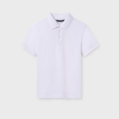 MAYORAL Поло тениска къс ръкав памук basic в бял цвят за момче Майорал