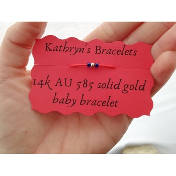 Image 1 of Червен конец със злато за бебе (БЗГ 3)