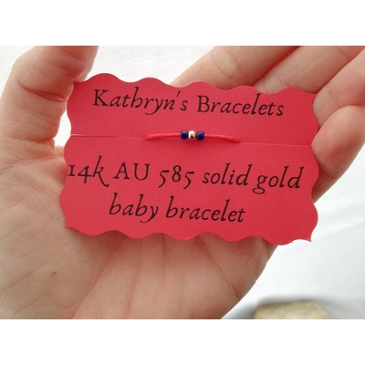 Червен конец със злато за бебе (БЗГ 3)