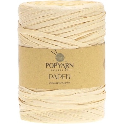 POPYARN Papírová příze Paper B518 - béžová, 250g 360m