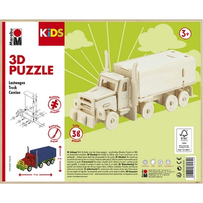 Marabu 3D Puzzle Nákladné auto 38 ks