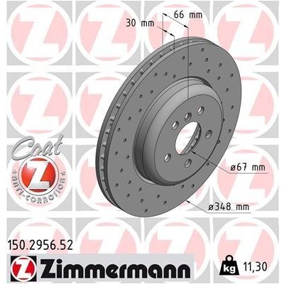 Brzdový kotúč ZIMMERMANN 150.2956.52