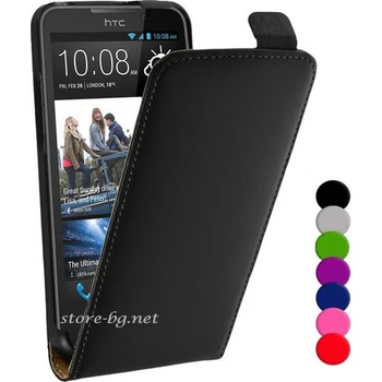 Image 1 of HTC Desire 516 Флип2 Кожен Калъф + Протектор