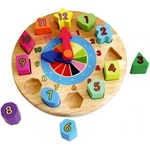 Viga Toys Дървена играчка Viga - Пъзел-часовник (59235) - ozone