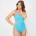 Be You Дамски бански костюм Be You Ladies Textured Belted Swimsuit - Aqua