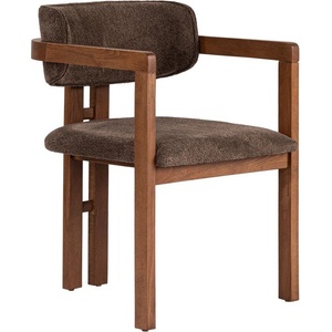 Kalune Design Кафяв трапезен стол с подлакътници Toscana - Kalune Design (266ARC1112)